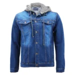 mens hooded denim jacket