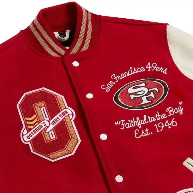 49ers Varsity Jacket Side