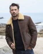 Sheepskin Collar Jacket Mens