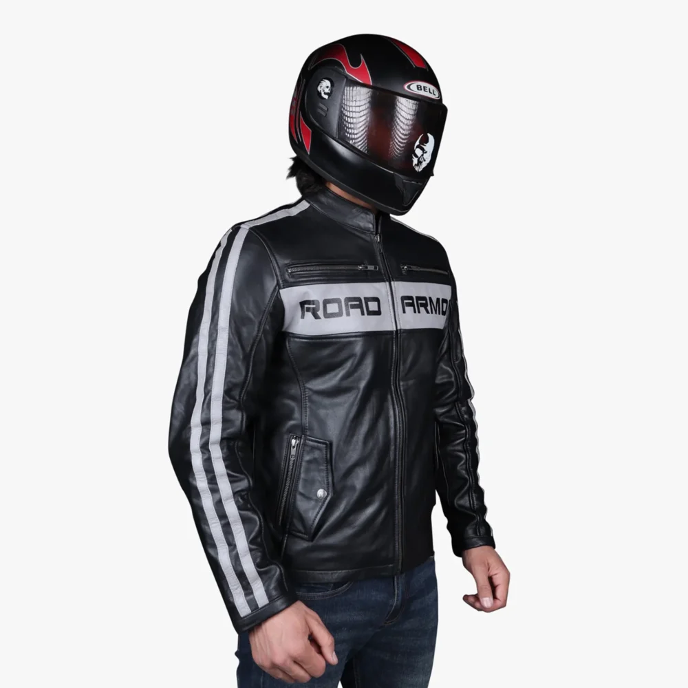 Armored Motorcycle Leather Jacket 4