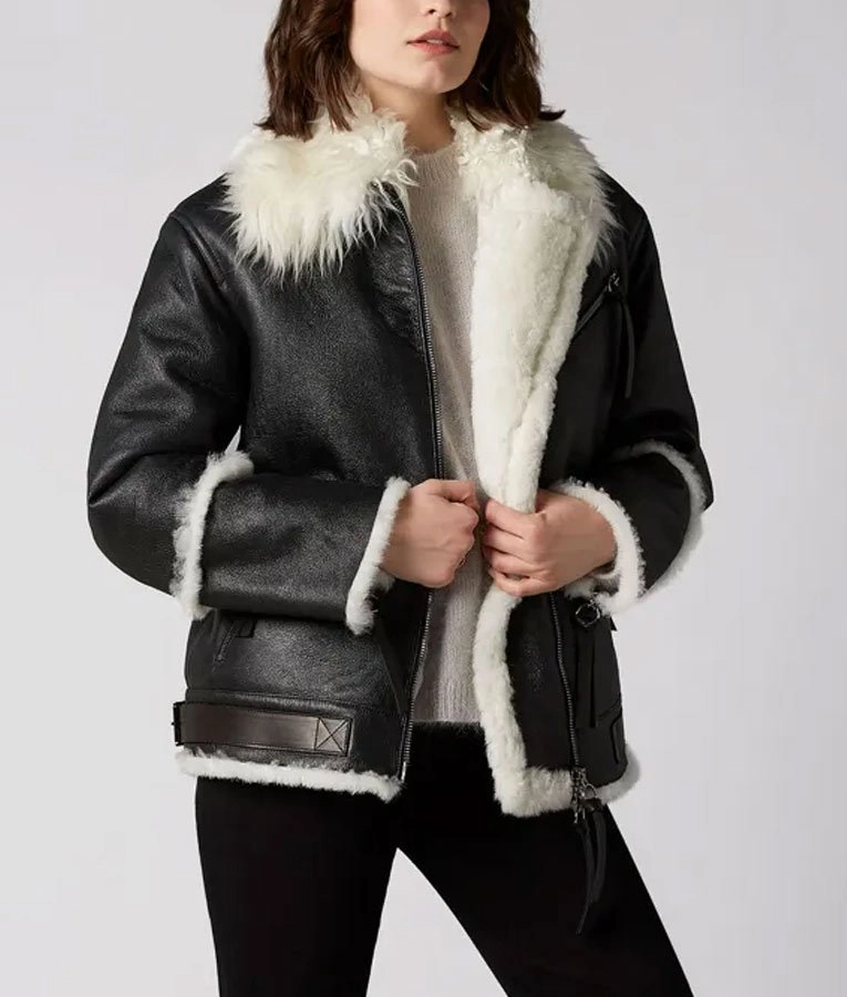 Aviator Jacket Black And White