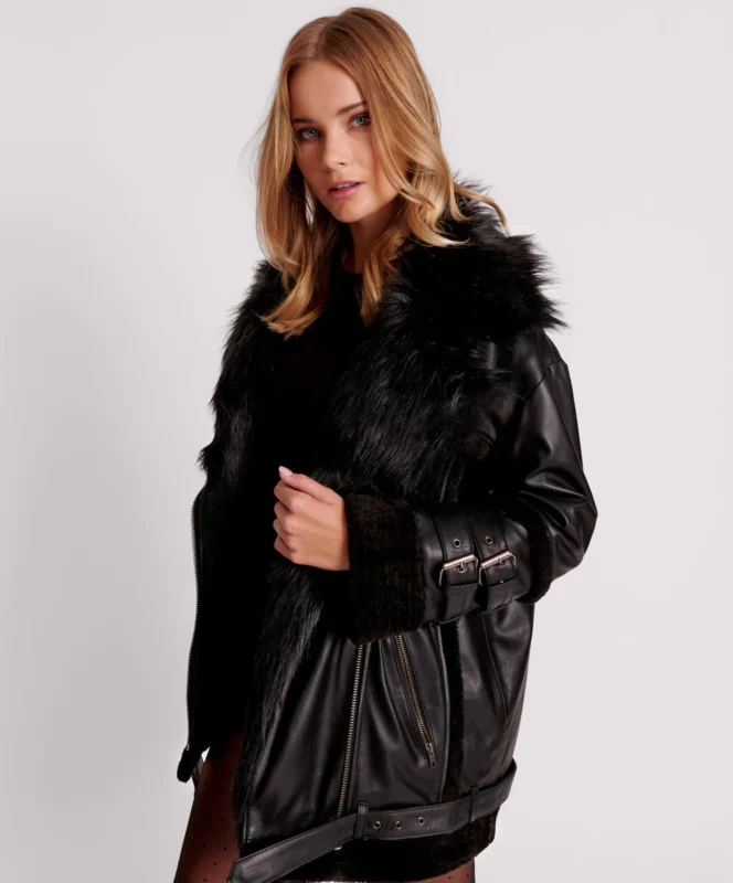 Aviator Jacket Faux Leather