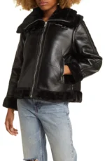 Aviator Jacket With Fur Collar