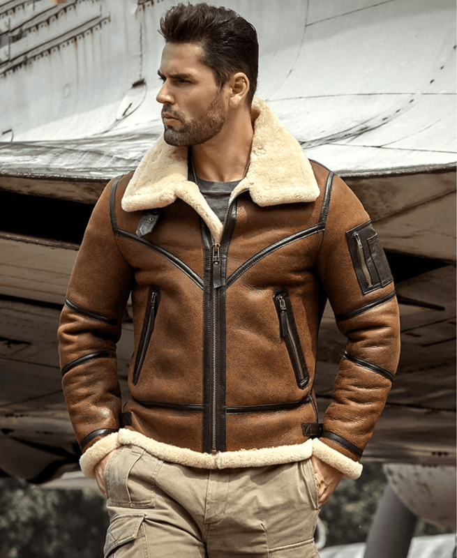 Aviator Leather Bomber Jacket