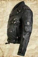 Black Cowhide Leather Jacket 3