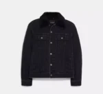 Black Denim Sheepskin Jacket