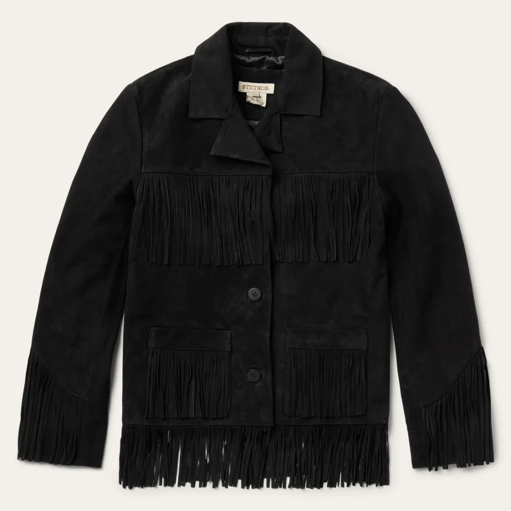 Black Suede Fringe Jacket