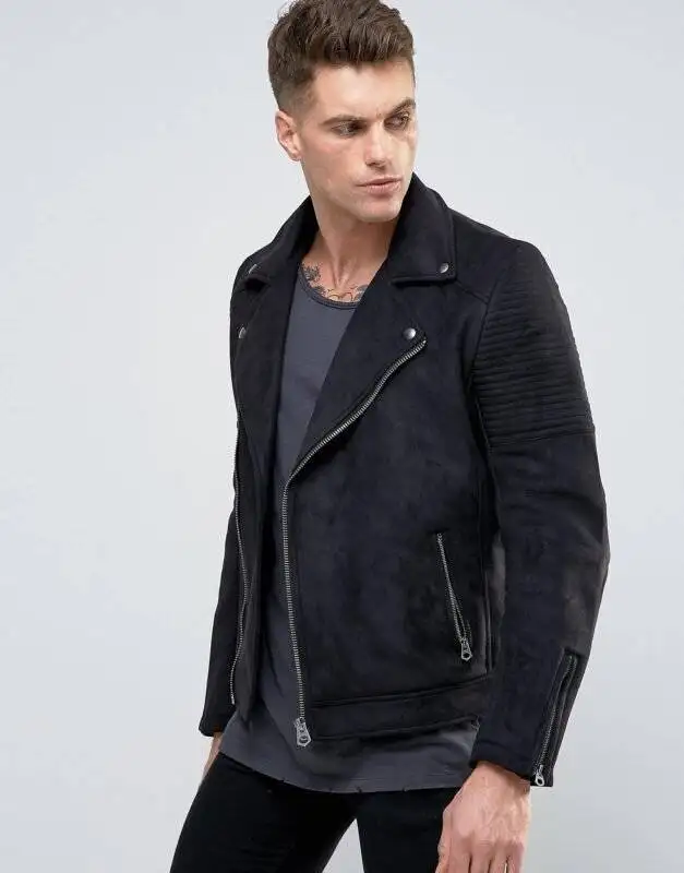 Black Suede Moto Jacket