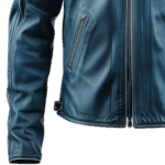 Blue Motorcycle Leather Jacket 3