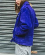 Blue Suede Jacket Womens 4