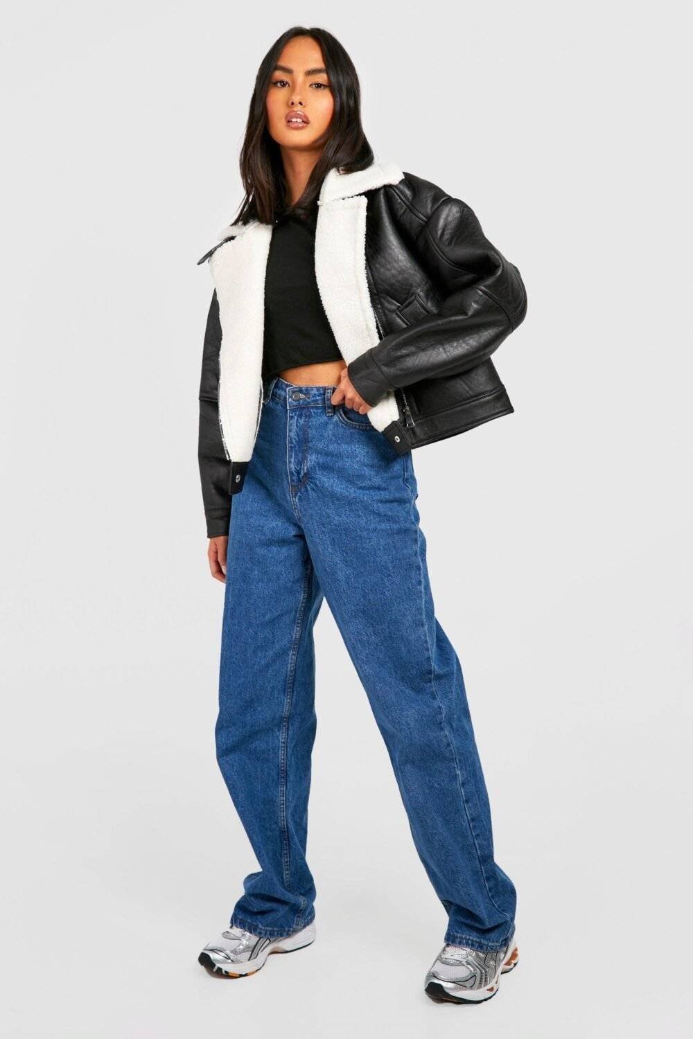 Borg Lined Hooded Aviator Jacket