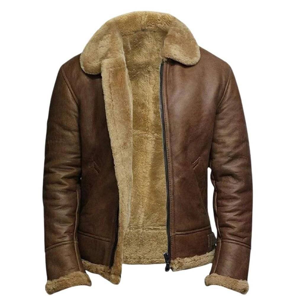 Brown Sheepskin Flying Jacket 1