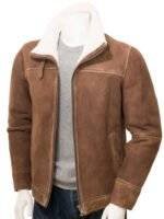 Brown Sheepskin Jacket Mens