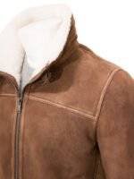 Brown Sheepskin Jacket Mens 2