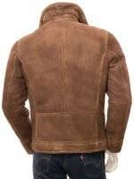 Brown Sheepskin Jacket Mens 3