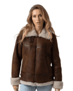 Brown Sheepskin Jacket Womens 1