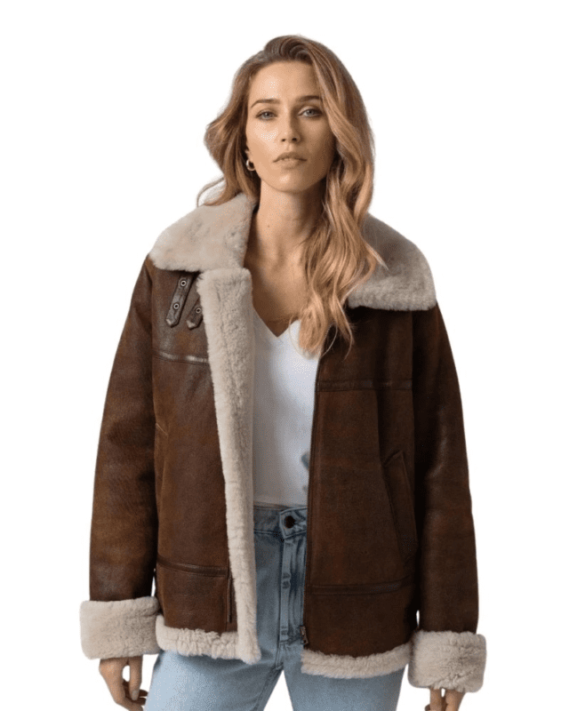 Brown Sheepskin Jacket Womens