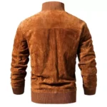 Brown Suede Bomber Jacket Mens 2
