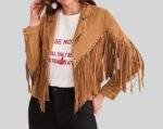 Brown Suede Fringe Jacket