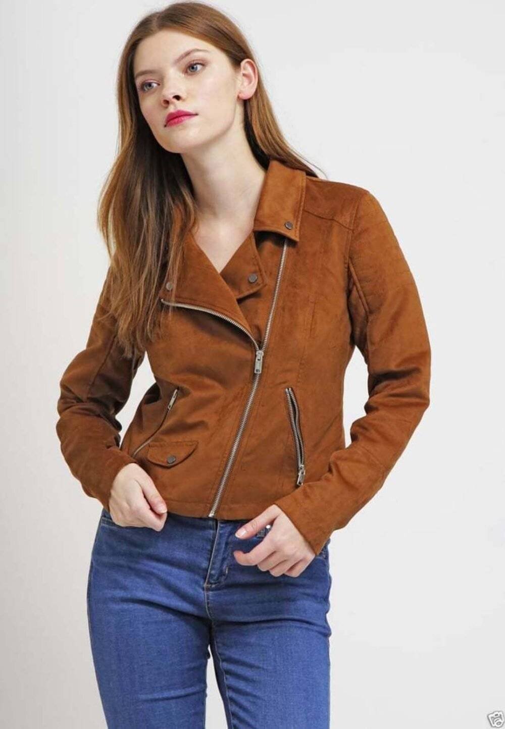 Brown Suede Jacket For Women