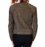 Brown Suede Moto Jacket