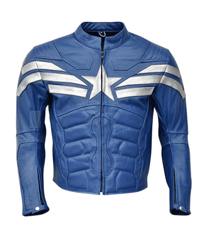 Captain America Leather Motorcycle Jacket