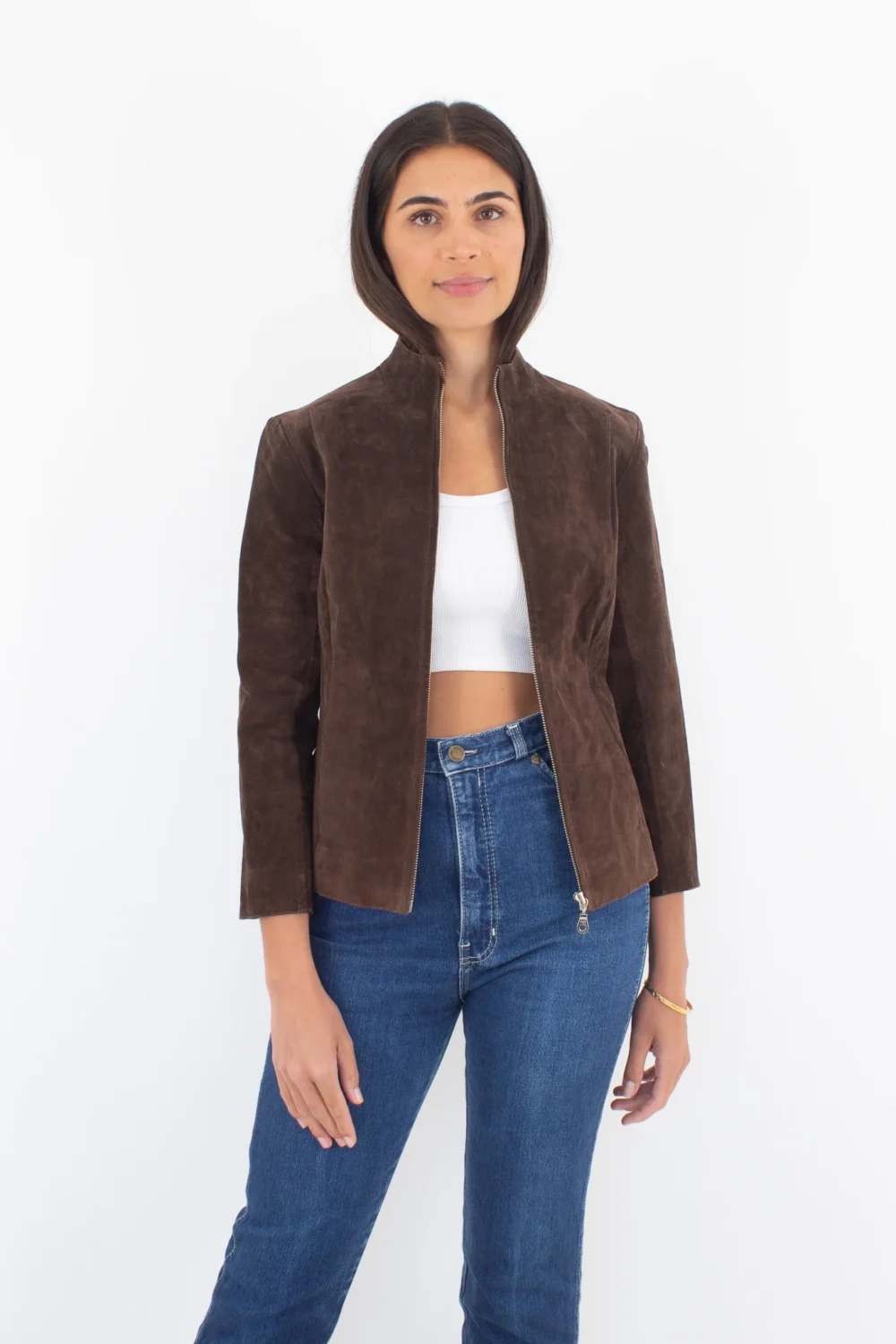 Chocolate Brown Suede Jacket