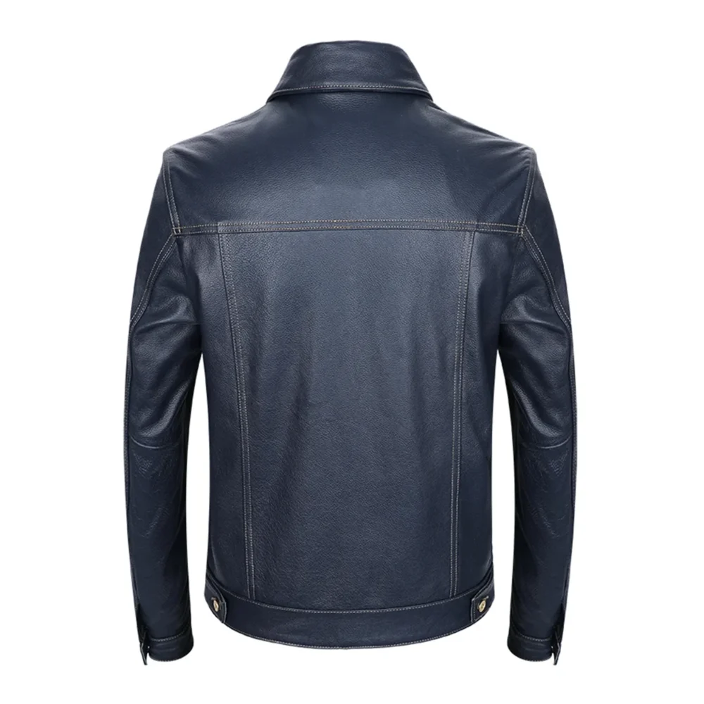 Cowhide Leather Motorcycle Jacket 2