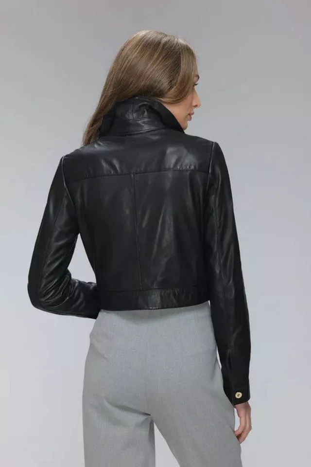 Cropped Leather Jackets For Women 3