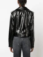 DKNY Leather Motorcycle Jacket 4