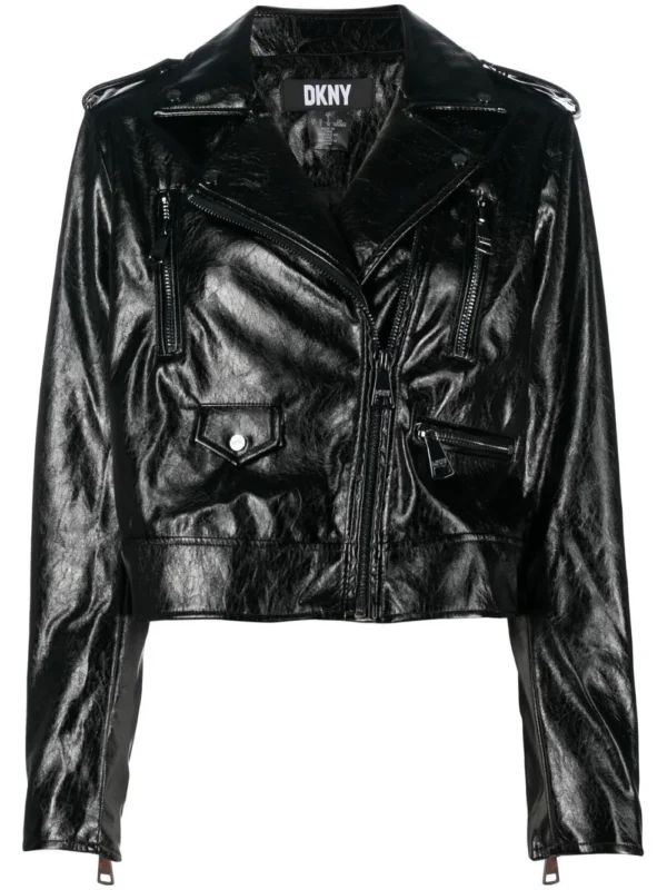 DKNY Leather Motorcycle Jacket