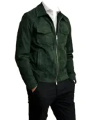 Dark Green Suede Jacket 1