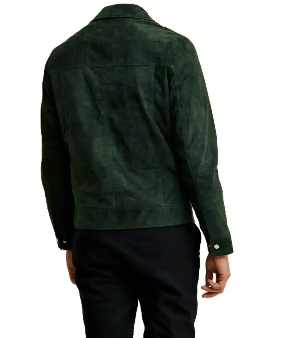 Dark Green Suede Jacket 2