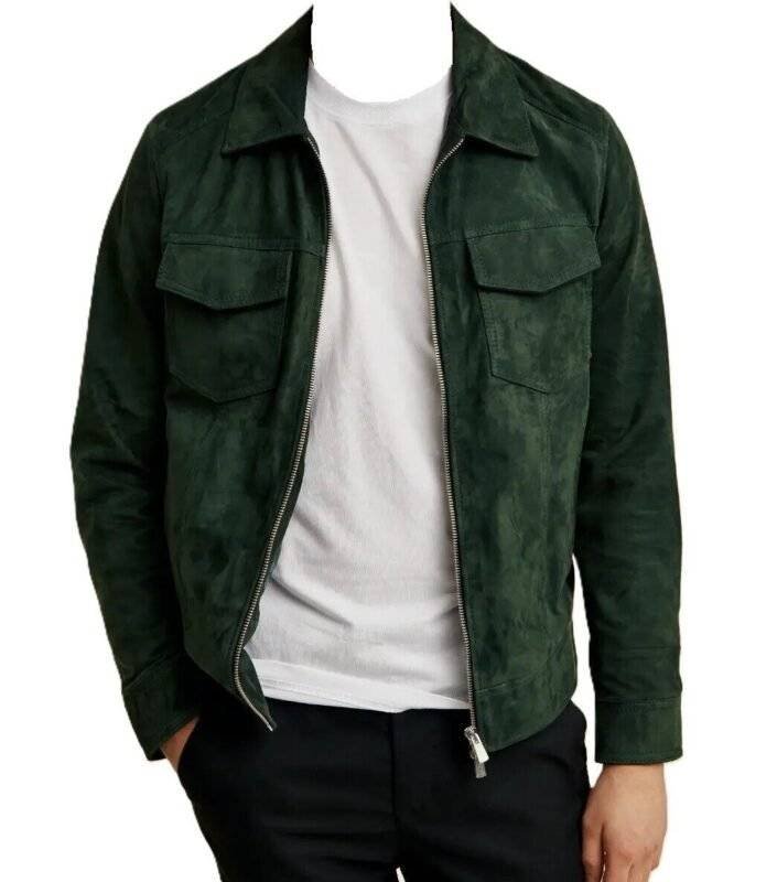 Dark Green Suede Jacket