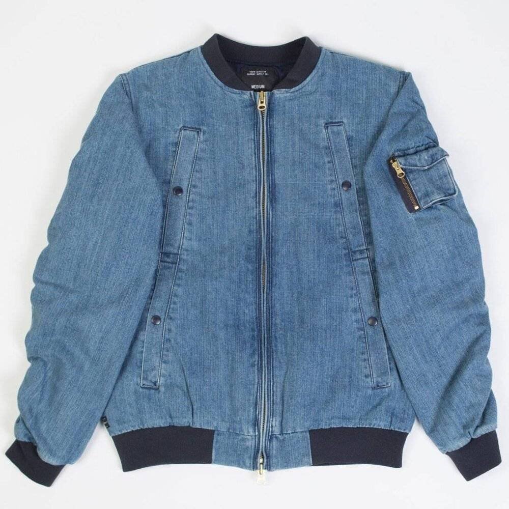 Denim Aviator Jacket Mens