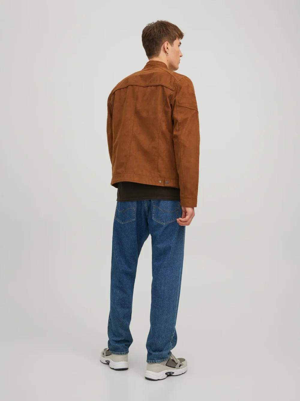 Faux Brown Suede Jacket 1