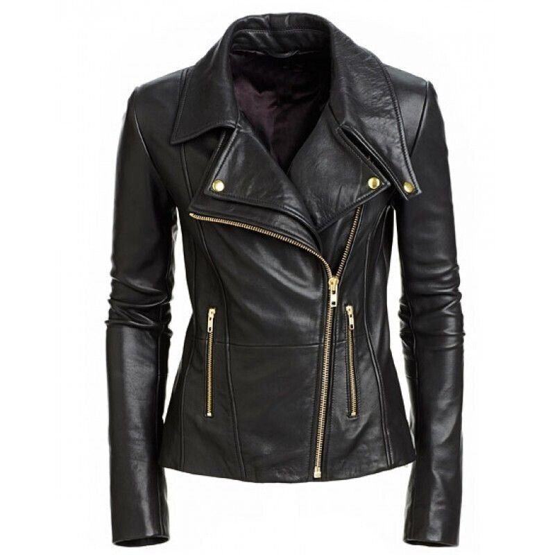 faux leather biker jacket for women