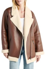 Faux Shearling Aviator Jacket