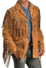 Fringe Suede Jacket Mens