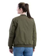 Green Aviator Jacket Womens 2