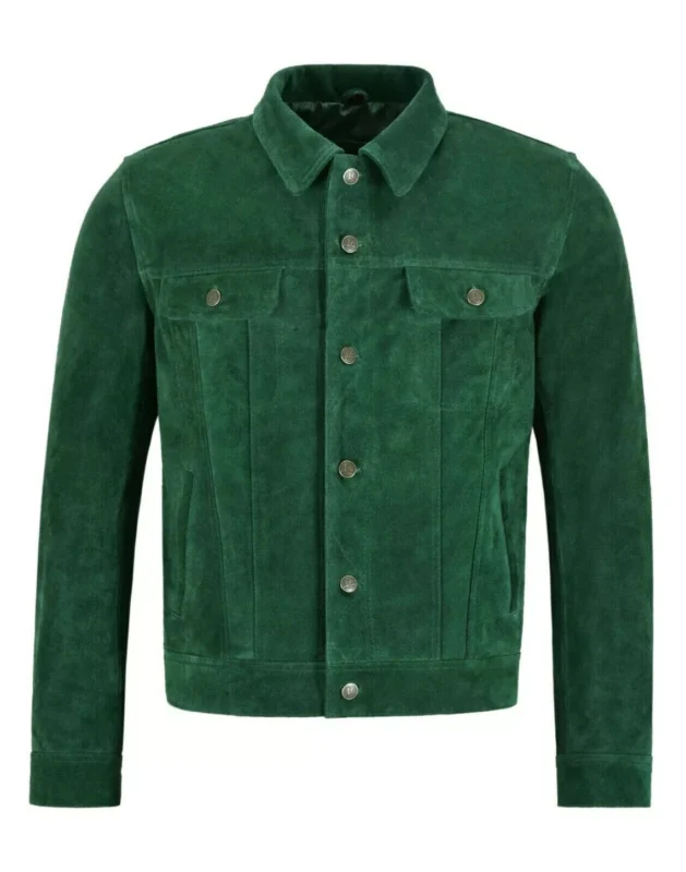 Green Suede Jacket Mens