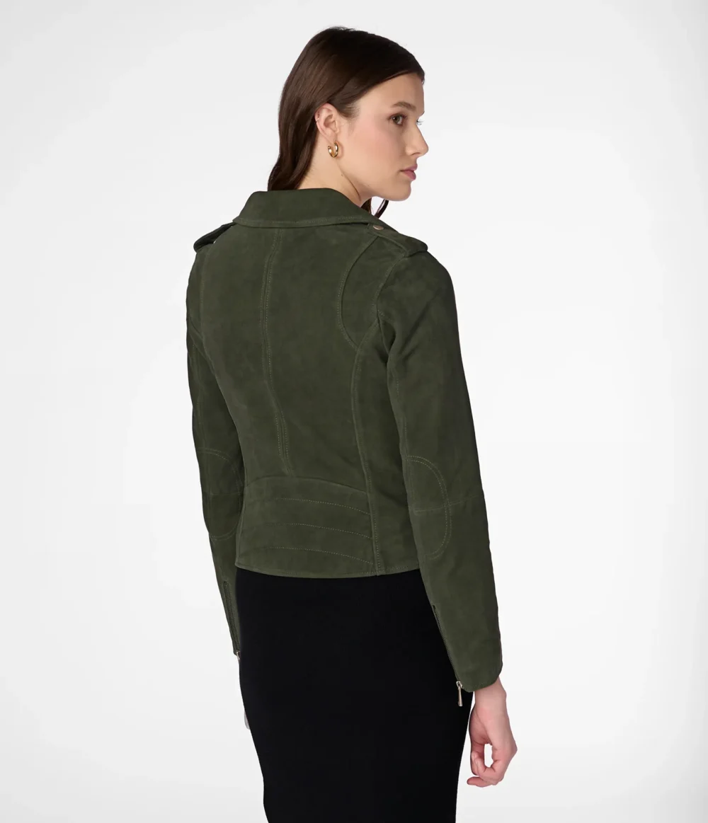 Green Suede Jacket Womens 2