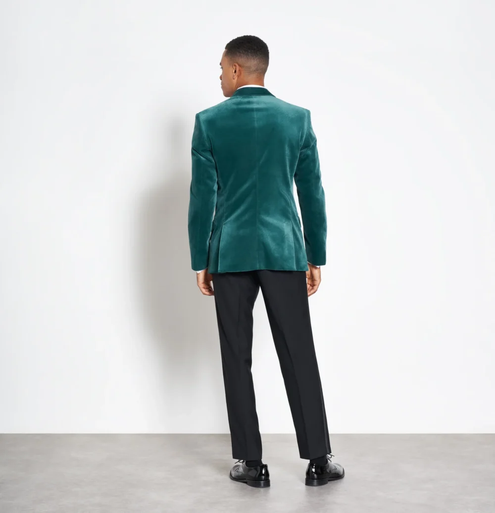 Green Suede Tuxedo Jacket 1