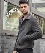 Grey Sheepskin Jacket 1