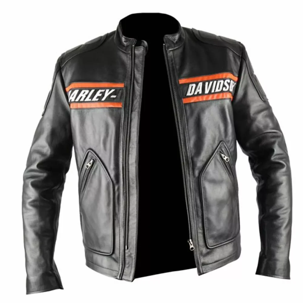 Harley Davidson Men's New Motorcycle Leather Black Biker Jacket