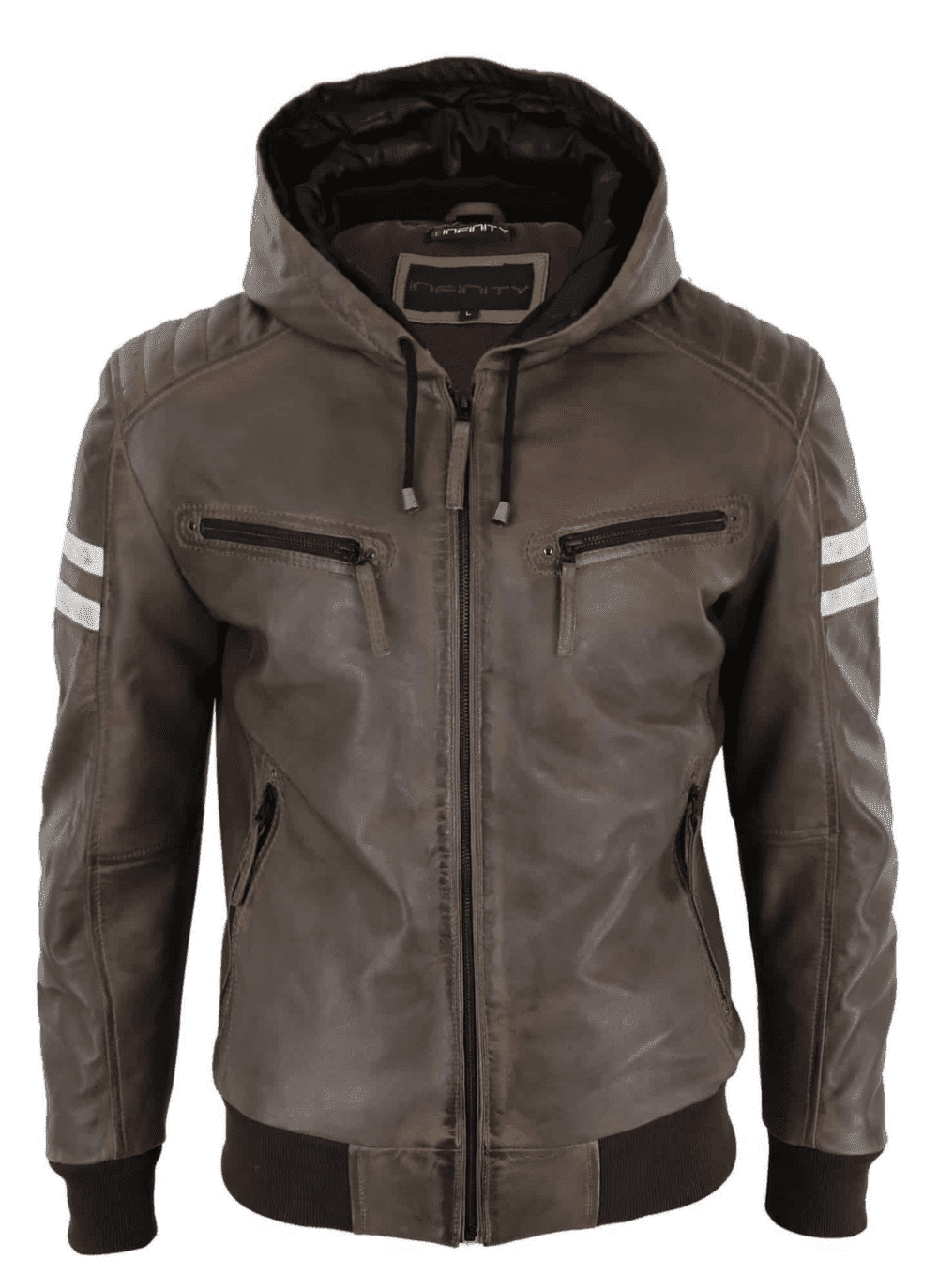 Hooded Leather Jacket