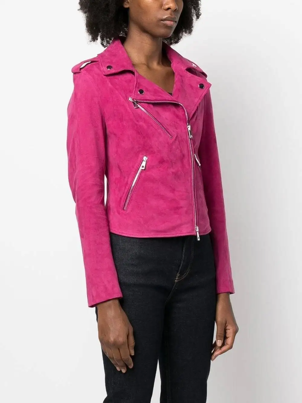 Hot Pink Suede Jacket