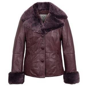 Ladies Leather Jacket With Fur