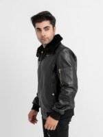 Leather Bomber Aviator Jacket 1