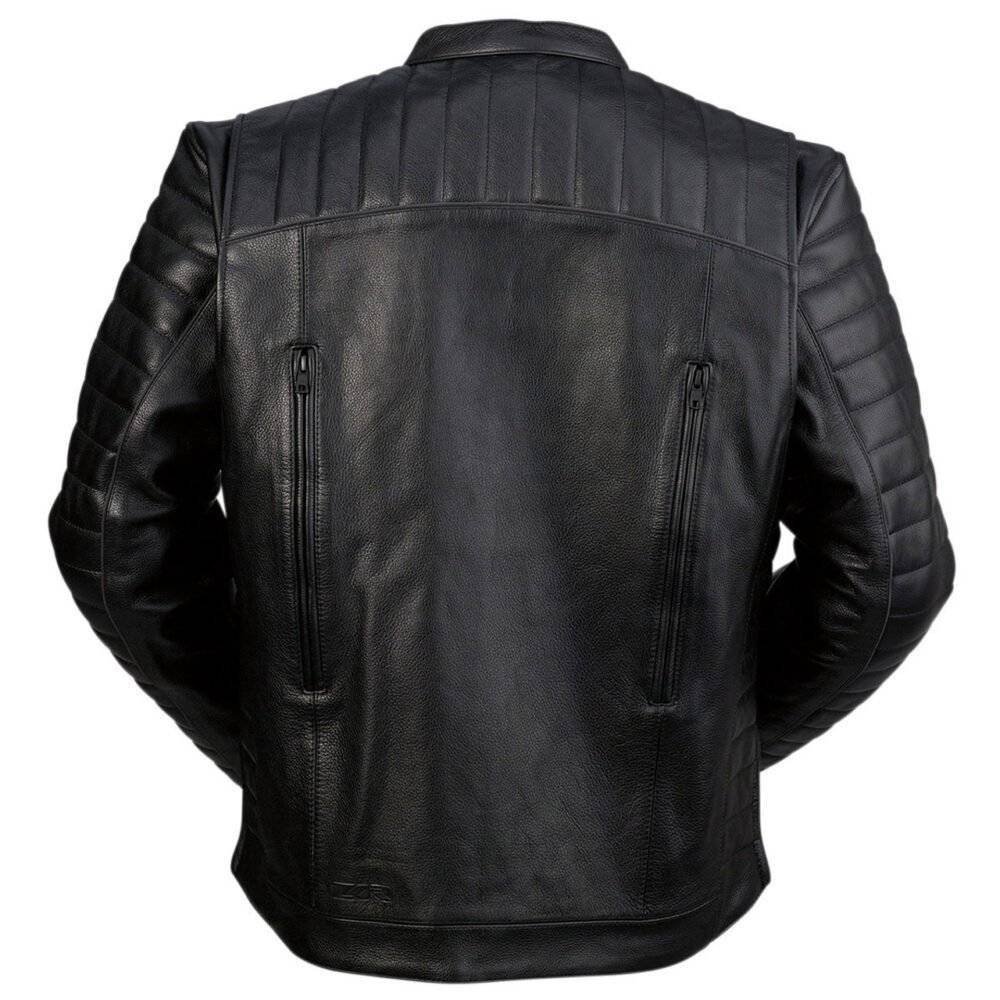 Leather Motorcycle Jacket Black 2